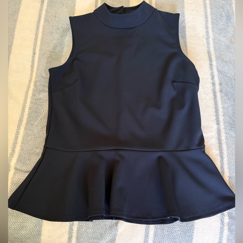 Banana Republic Navy Peplum Blouse